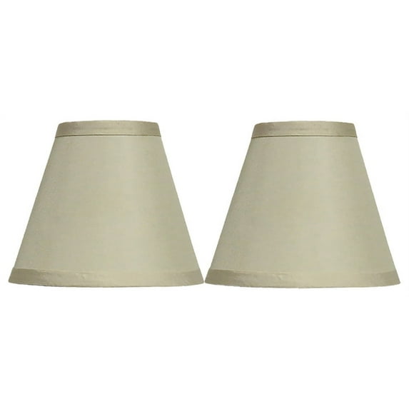 Urbanest Satin Chandelier Lamp Shade, 3x6x5", Beige, Set of 2