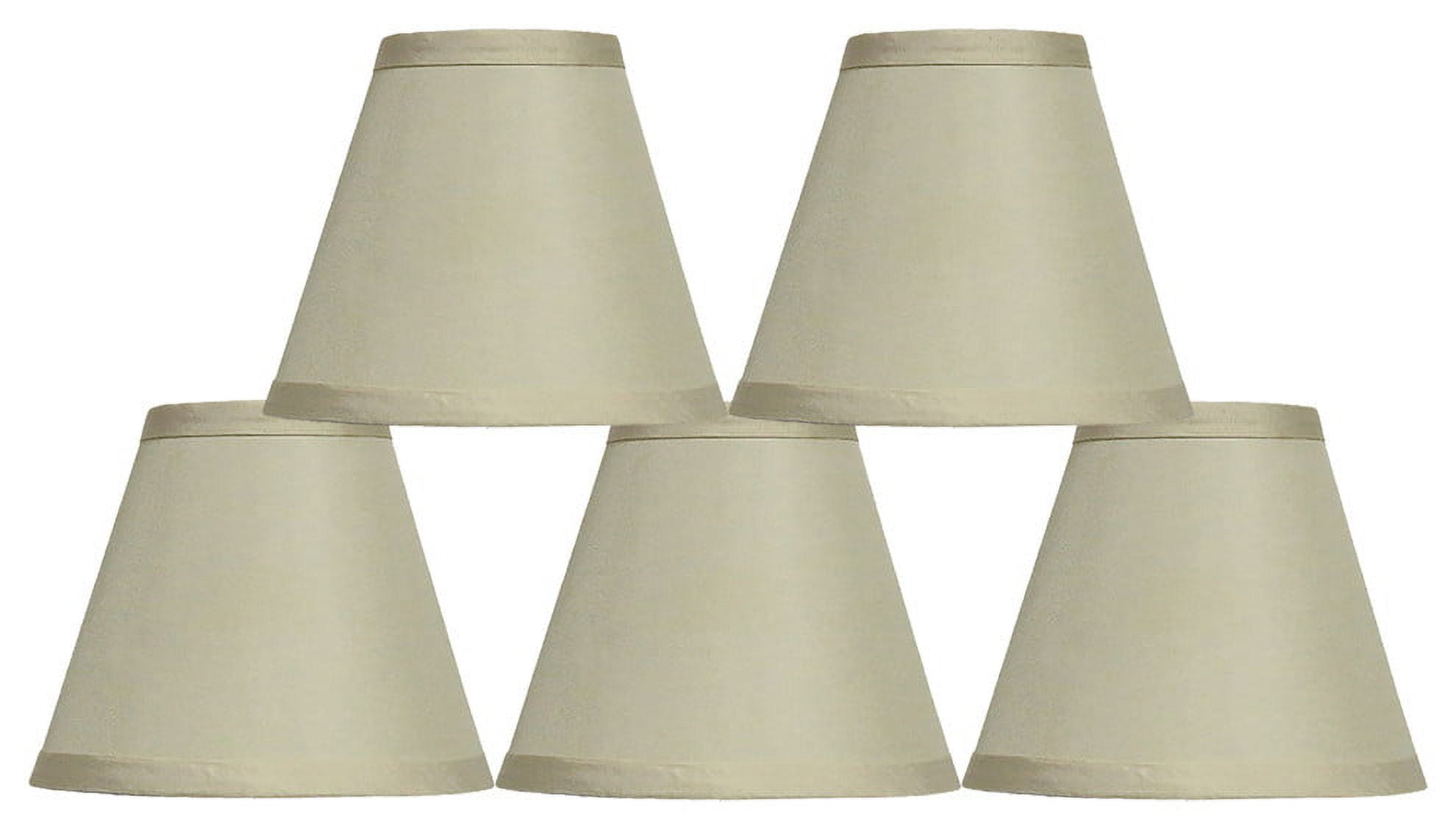 Urbanest Satin Chandelier Lamp Shade, 3x6x5", Beige, Set of 5