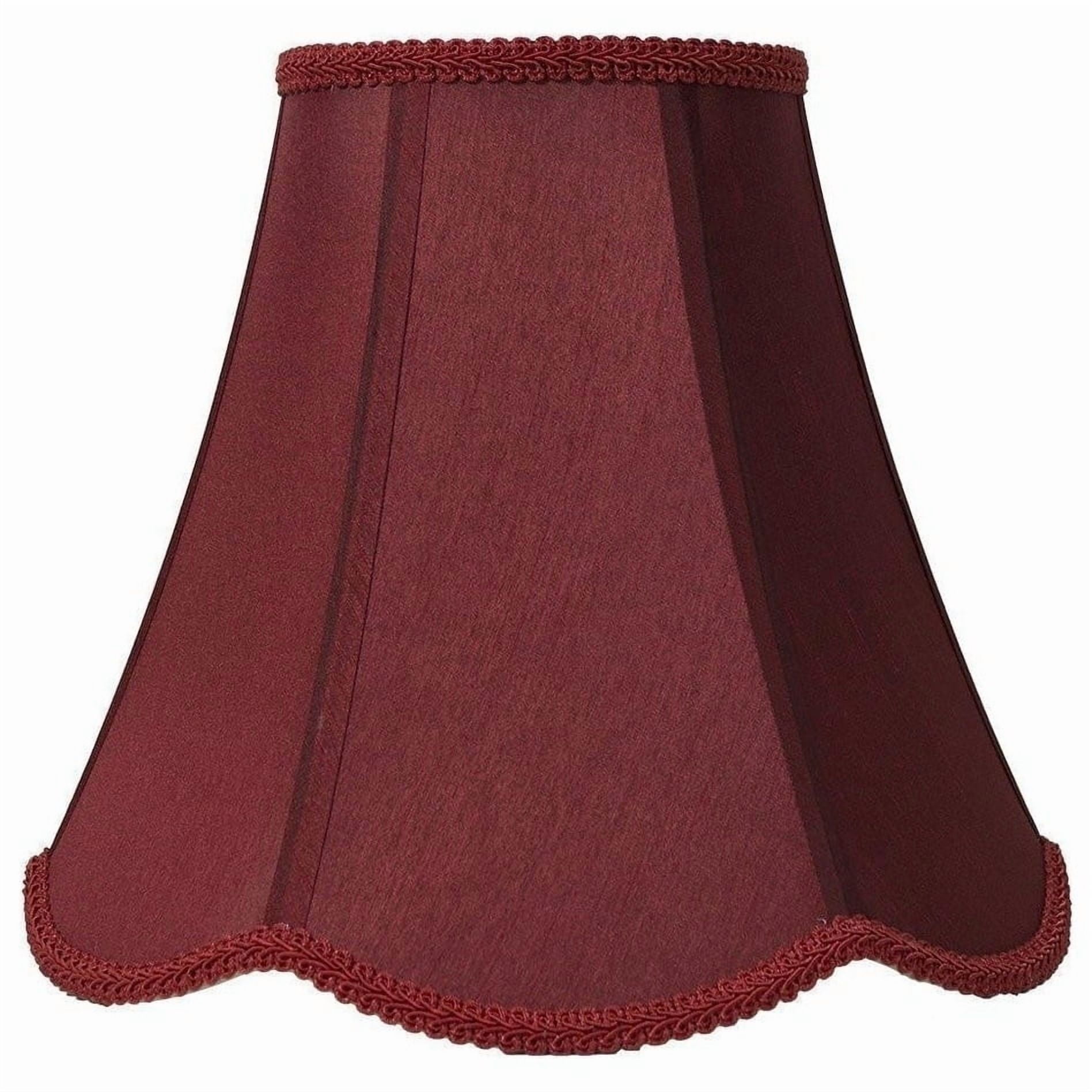 Urbanest Scalloped Bell Lamp Shade, 6x12x10", Burgundy