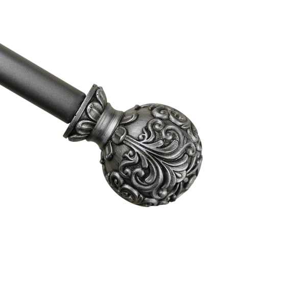 Urbanest Scroll Ball Single Curtain Rod and Hardware Set