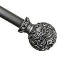 thumbnail image 1 of Urbanest Adjustable Single Curtain Rod Set Scroll Ball Finials – 1 - Inch Diameter, With Pewter Rod, 28–48 Inches, 1 of 6