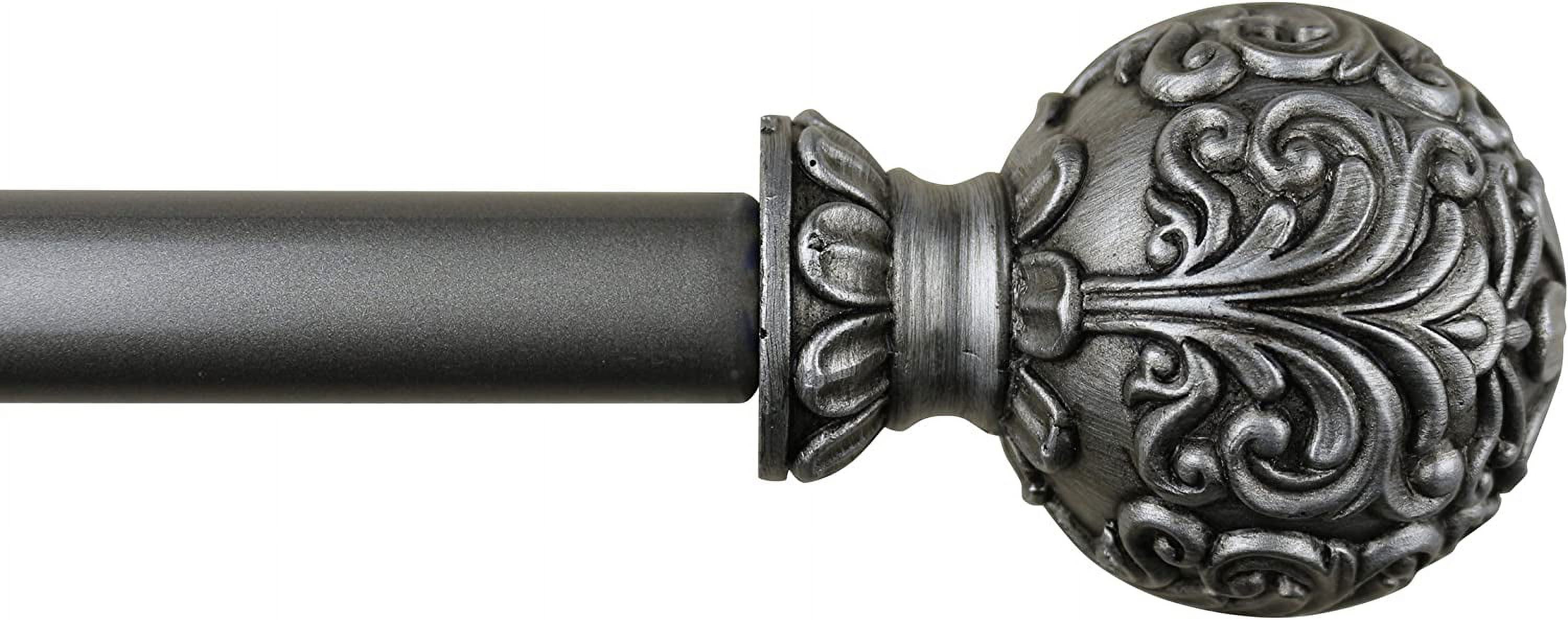 Urbanest Scroll Ball Single Curtain Rod and Hardware Set