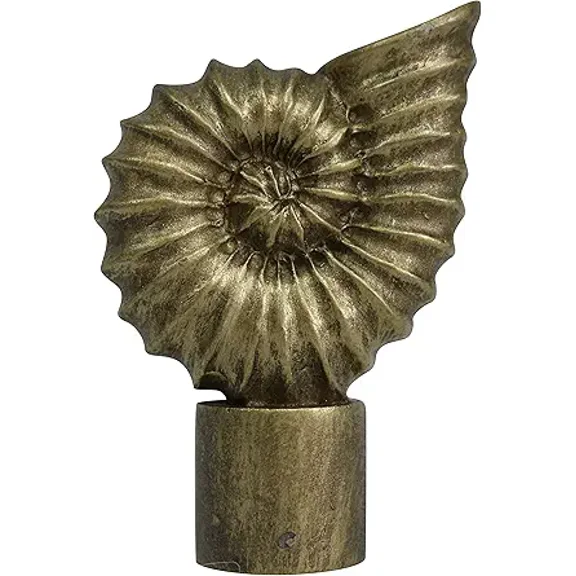 Urbanest Seashell Lamp Finial – 2-5/8 Inch Tall, Antique Gold– Decorative Lamp Shade Finial for Table & Floor Lamps- 1 Piece