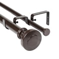 thumbnail image 1 of Urbanest Semplice Manhattan 1" 5/8" Double Drapery Curtain Window Rod Set - 84" to 120", Bronze, 1 of 6
