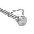 thumbnail image 1 of Urbanest 1" Diameter Alloy Steel Designer Single Curtain Rod – Elegant Drapery Hardware, Heavy-Duty Cast Iron Window Treatment Rod, 48" to 84", Nickel Brushed Steel, 1 of 6