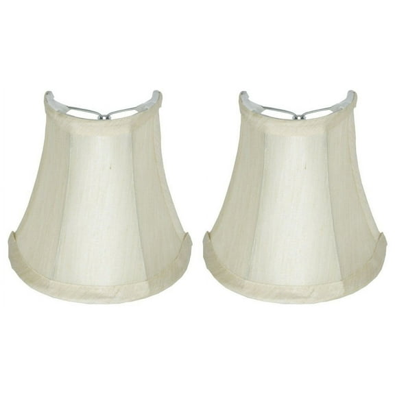 Urbanest Set of 2 5" Clip-on Chandelier Half Shade, Cream