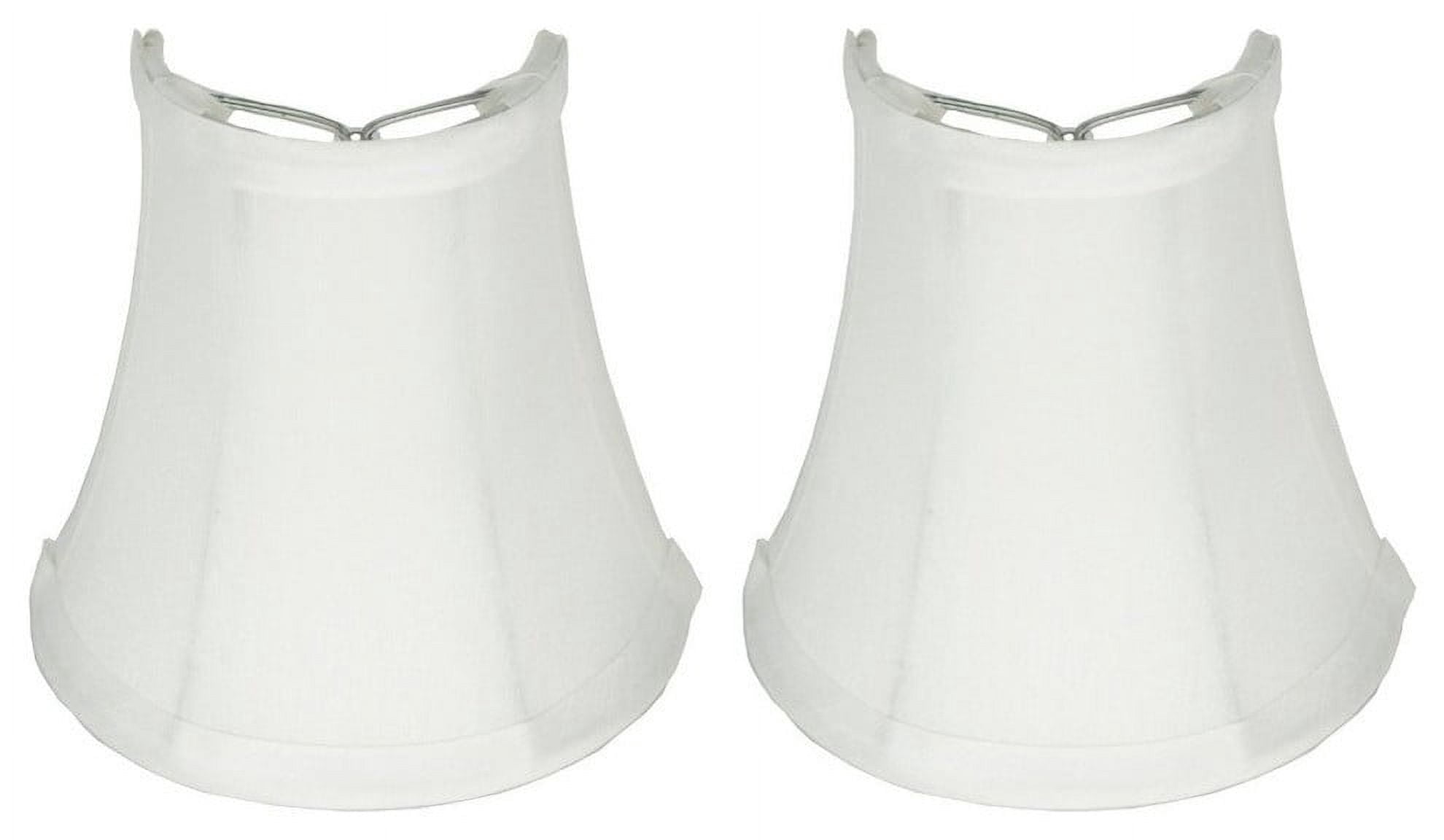 Urbanest Half Chandelier Shade, 2.5″ Top × 5″ Bottom × 5″ Slant Height – Replacement Lamp Shades for Chandelier, Pendant Light, Wall Sconce & Small Table Lamp, 2-Piece, Off-White