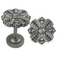 thumbnail image 1 of Urbanest Medallion Curtain Holdback – Elegant Drapery Tieback, Farmhouse Drapery Hardware for Stylish Window Treatments, 2 Pieces, English Antique Silver/Pewter, 1 of 2