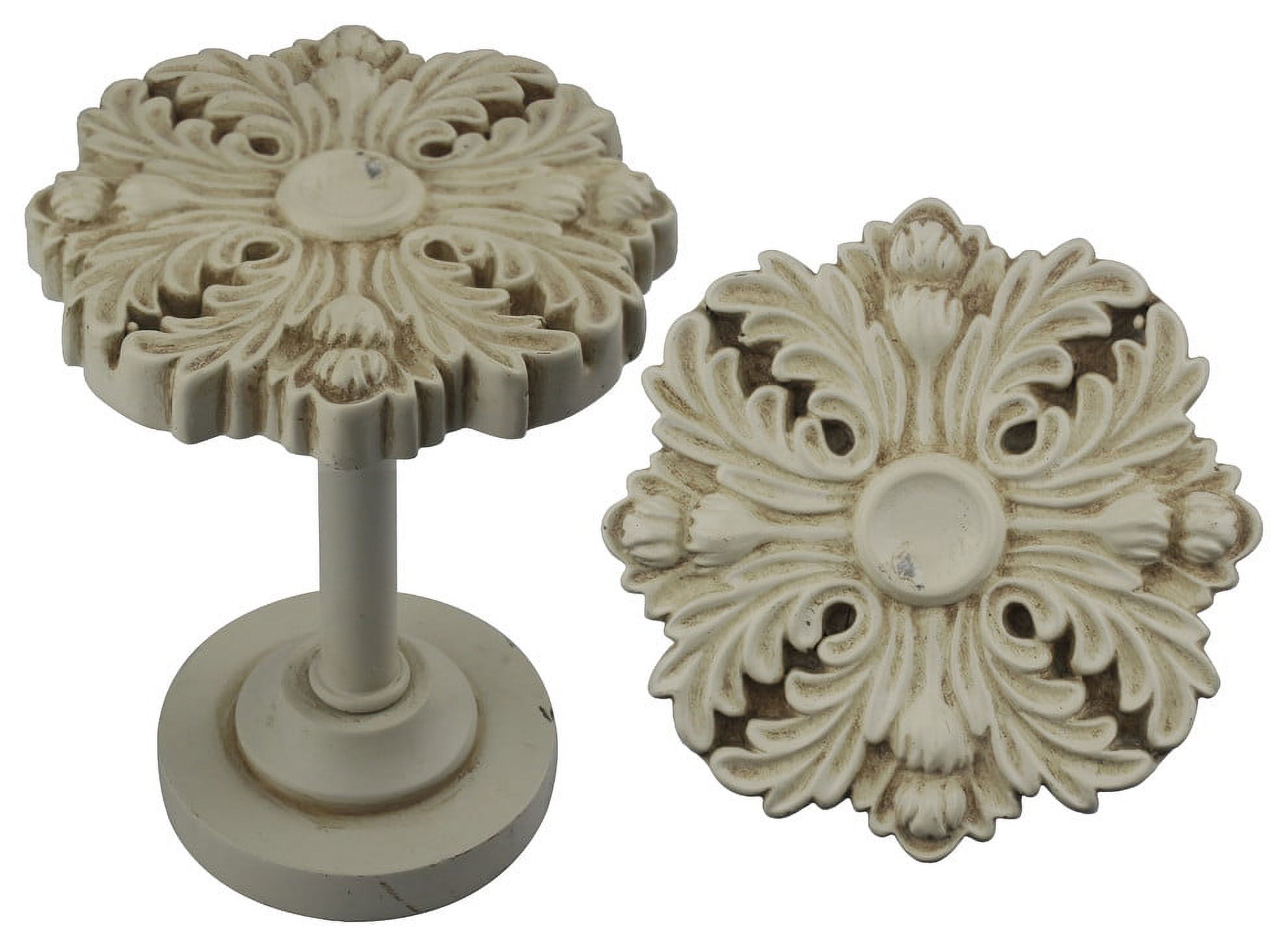 Urbanest Set of 2 Eve Medallion Drapery Holdbacks, Ivory