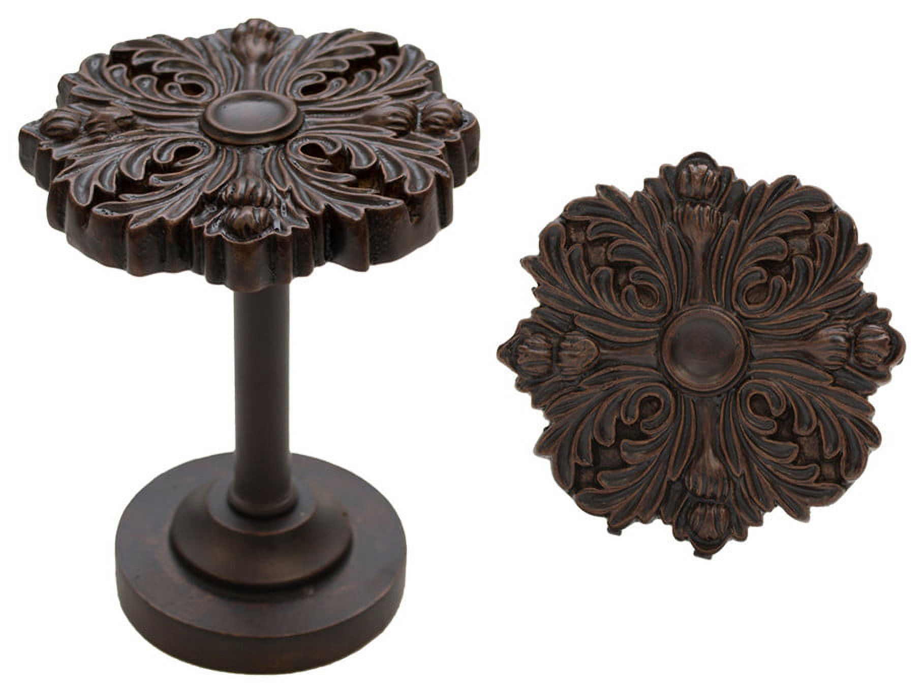 Urbanest Set of 2 Eve Medallion Drapery Holdbacks, Mahogany