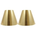 thumbnail image 1 of Urbanest Set of 2 Metallic Hardback Chandelier Lamp Shade, 3x6x5", Gold, 1 of 1