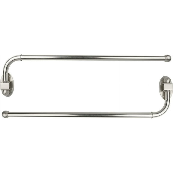 Urbanest Set of 2 Swing Arm Rods, 3/4-inch Diameter, 24-inch to 38-inch, Brushed Steel