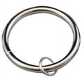 thumbnail image 1 of Urbanest Set of 4, 2 1/2" Curtain Rings With Eyelets, Brushed Steel, 1 of 2