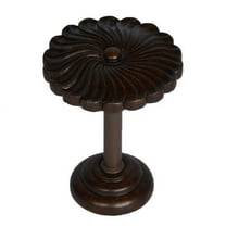 Urbanest Medallion Curtain Holdback – Elegant Drapery Tieback, Farmhouse Drapery Hardware for Stylish Window Treatments, 1 Piece, Mahogany