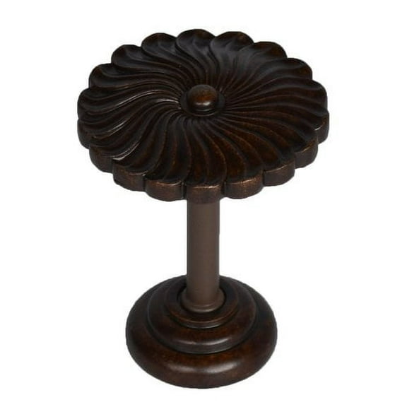 Urbanest Medallion Curtain Holdback – Elegant Drapery Tieback, Farmhouse Drapery Hardware for Stylish Window Treatments, 1 Piece, Mahogany