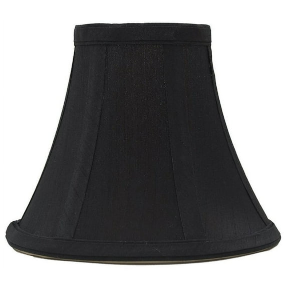 Urbanest Silk Softback Bell Chandelier Shade, 3″ Top × 6″ Bottom × 5″ Slant Height – Replacement Lamp Shades for Chandelier, Pendant Light, Wall Sconce & Small Table Lamp, 1 Piece, Black