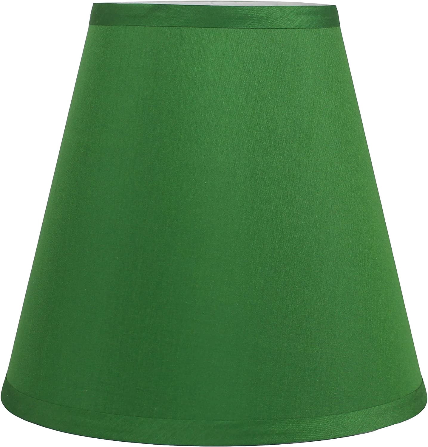 Urbanest Hardback Silk Empire Lamp Shade – 5" Top x 9" Bottom x 8.5" Slant Height – Kelly Green Empire Lamp Shade – Classic Hardback Lampshade for Table Lamp, Wall Lamp & Accent Lighting - 1 Piece