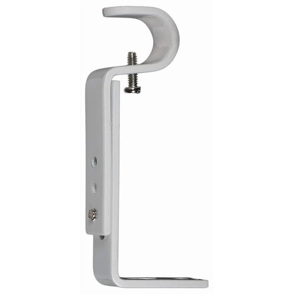Urbanest Single Curtain Rod Bracket for 1/2" and 5/8" Drapery Rod, Adjustable Wall Mount Curtain Rod Holder, Heavy-Duty Metal Curtain Hardware, 1 Pc, Glossy White