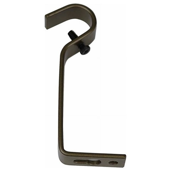 Urbanest Single Curtain Rod Bracket for 3/4" and 5/8" Drapery Rod, Non-Adjustable Wall Mount Curtain Rod Holder, Heavy-Duty Metal Curtain Hardware, 1 Pc, Pewter