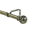 thumbnail image 1 of Urbanest 1" Adjustable Curtain Rod Set with Fluted Ball Finial Metal Window Drapery Rod, Modern Design, 1 of 6