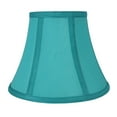 thumbnail image 1 of Urbanest Softback Bell Lampshade, Faux Silk, 5-inch by 9-inch by 7-inch, Teal, Spider-fitter, 1 of 6