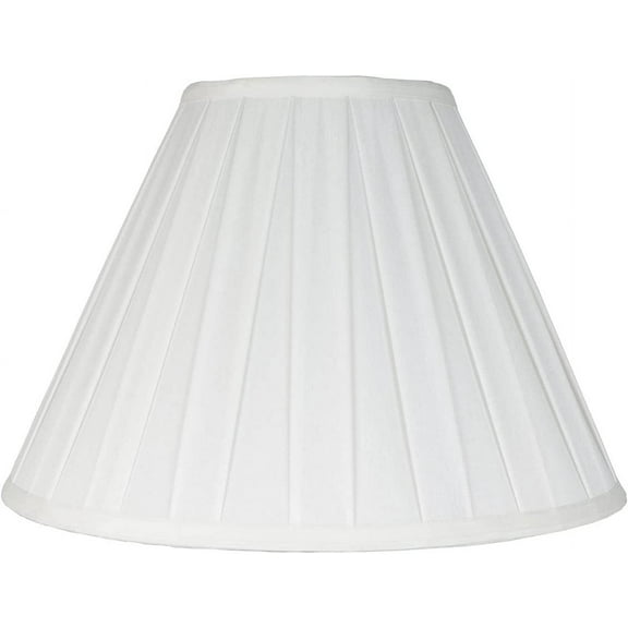 Urbanest Softback Empire Box Pleat Lampshade, Faux Silk, 6x14x9", Off White, Spider