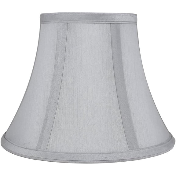 Urbanest Softback Faux Silk Bell Lamp Shade – 5" Top x 9" Bottom x 7" Slant Height – Silver Lamp Shade – Classic Softback Lampshade for Table Lamp, Wall Lamp & Accent Lighting - 1 Piece