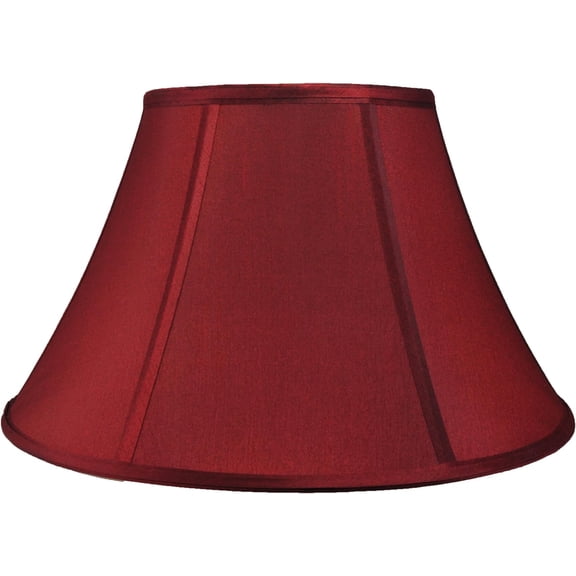 Urbanest Softback Faux Silk Bell Lampshade – 8" Top x 16" Bottom x 10" Slant Height – Burgundy Tone – Spider Fitter-Classic Lampshade for Table Lamps, Floor Lamps & Accent Lighting- 1 Piece