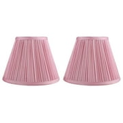 Urbanest Softback Mushroom Pleated Lamp Shades, 5x9x7", Pink, Set of 2