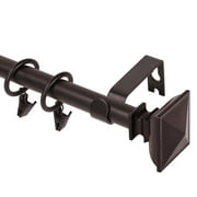 Urbanest Square Urn Single Curtain Rod Set, 5/8", 84"-120", Bronze