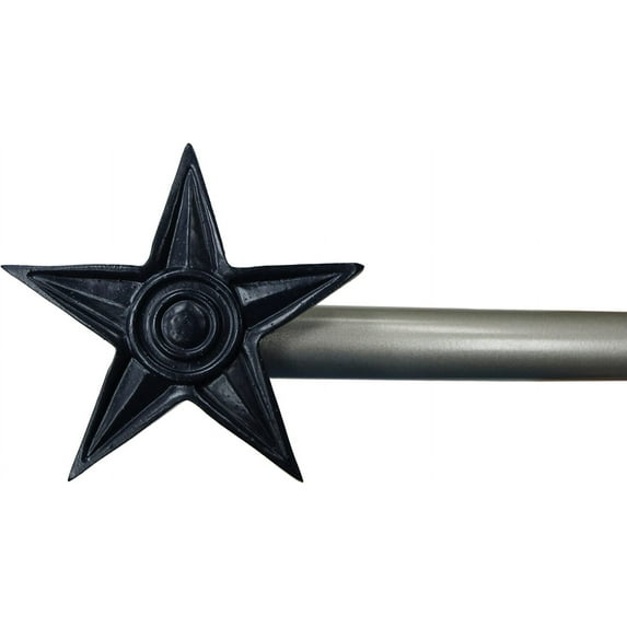 Urbanest Star Window Curtain Drapery Rod Set (Blue Star Finial, 28"-48")