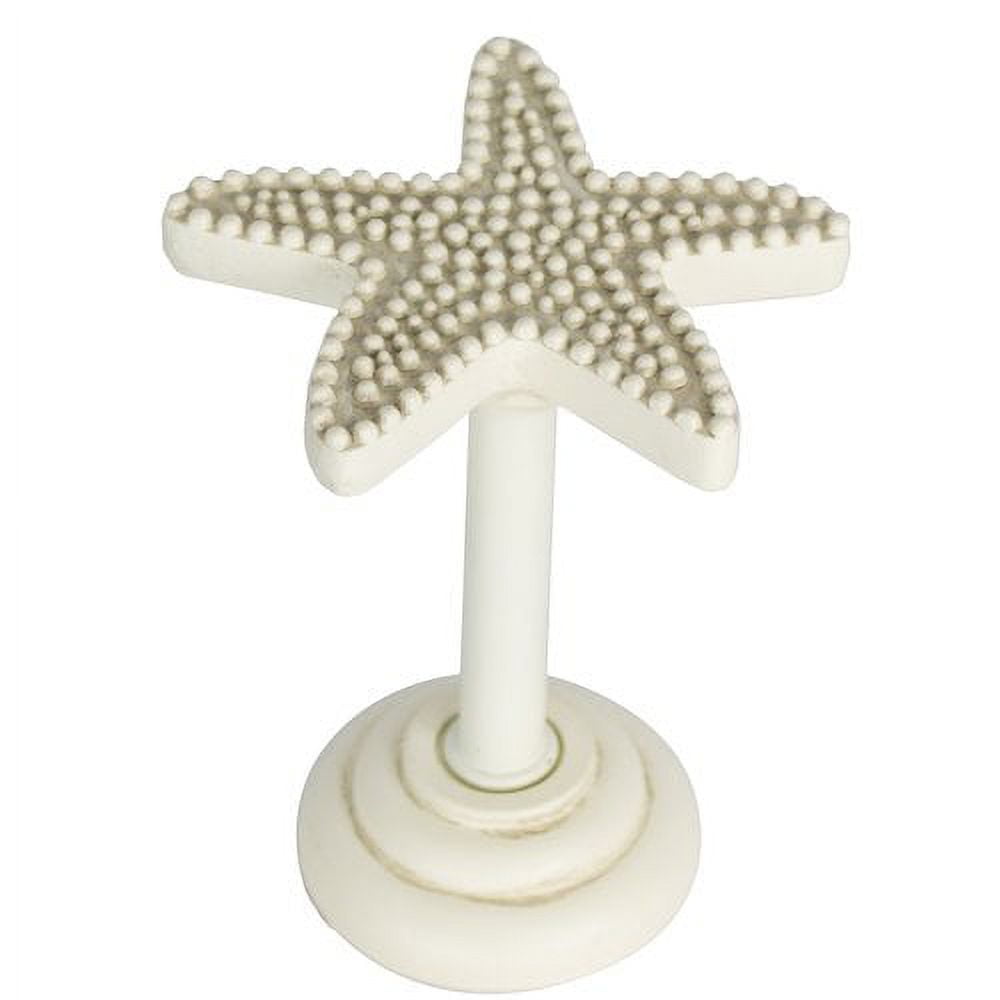 Ivory and Gold Starfish Medallion Curtain Holdbacks Set