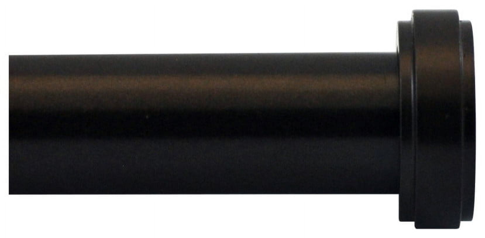 Urbanest Steel Button Curtain Rod, 3/4", Bronze, 48"-84"