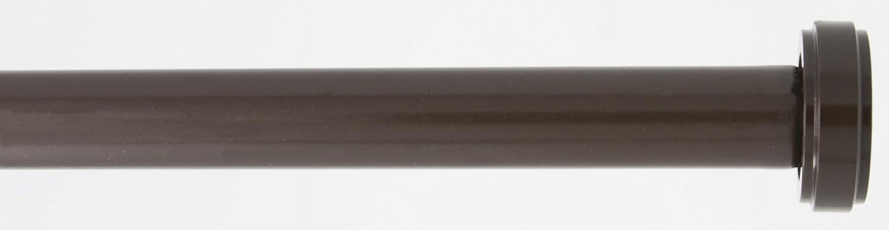 Urbanest Adjustable Single Curtain Rod Set Flat Button Finials – 3/4-Inch Diameter, With Bronze Rod, 84–120 Inches
