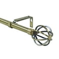 thumbnail image 1 of Urbanest 3/4" Diameter Designer Steel Cage Single Curtain Rod – Heavy Metal Decorative Finials, Drapery Hardware for Window Treatments, 48" to 84", Antique Brass, 1 of 6