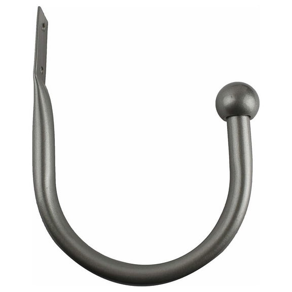 Urbanest Decorative Curtain Holdbacks for Drapes and Curtains, Classic Metal Drapery Tiebacks, Window Curtain Holdback Hooks, 1 Piece, Pewter