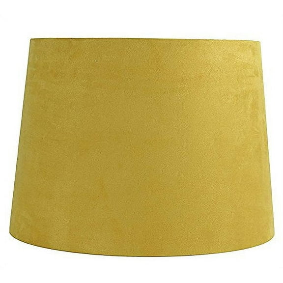 Urbanest Suede Drum 10x12x8.25" Lampshade, Mustard