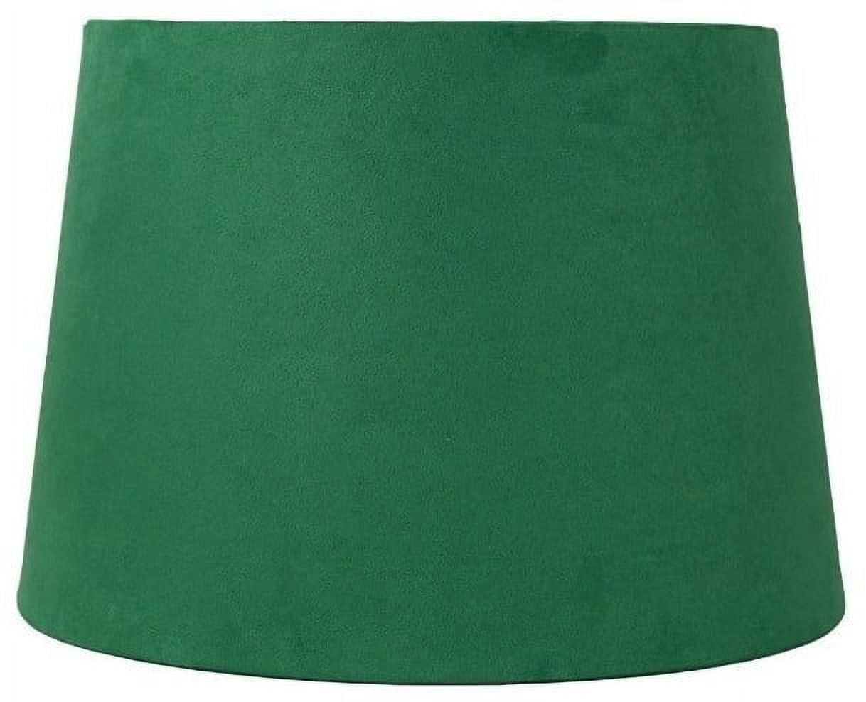Urbanest Suede Drum, Lampshade, Kelly Green, 16"