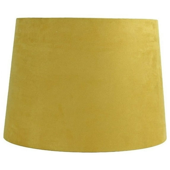 Urbanest Suede Drum, Lampshade, Mustard, 16"