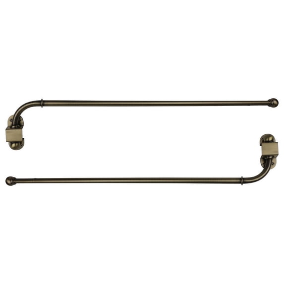Urbanest Swing Arm Rods, 1/2", 24"-38", Antique Brass, Set of 2