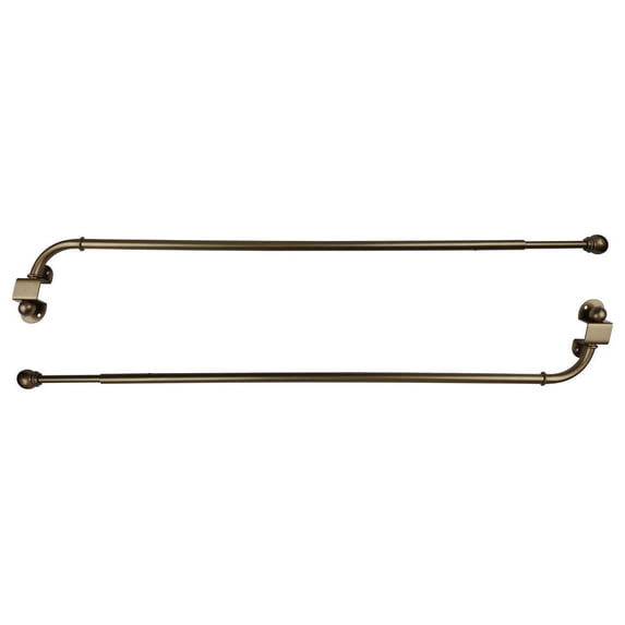 Urbanest Swing Arm Rods, 1/2", 24"-38", Antique Gold, Set of 2
