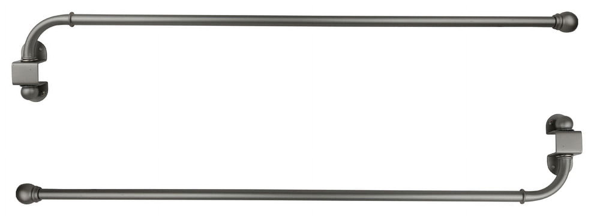Urbanest Swing Arm Rods, 1/2", 24"38", Pewter, Set of 2
