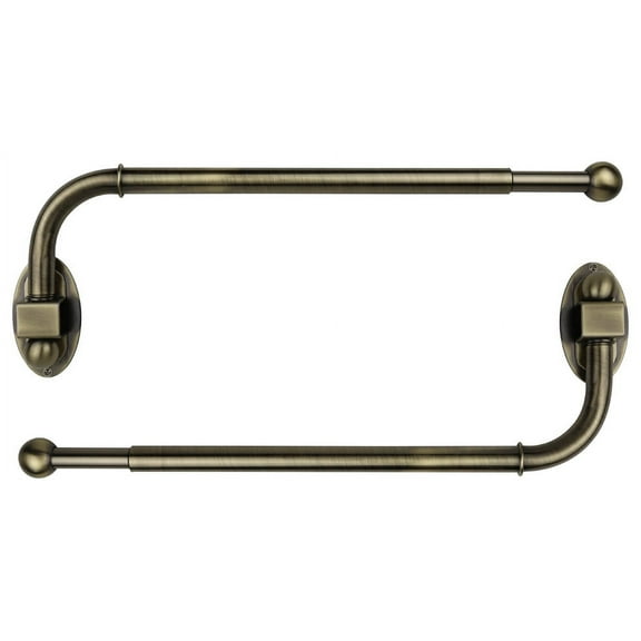 Urbanest Swing Arm Rods, 3/4", 14"-24", Antique Brass, Set of 2