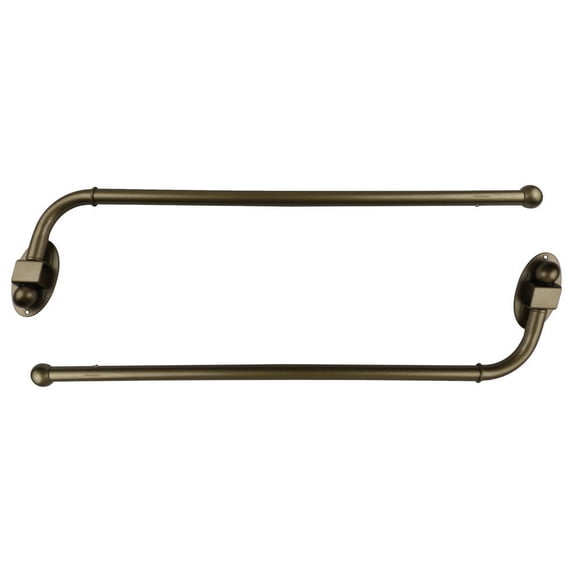 Urbanest Swing Arm Rods, 3/4", 24"-38", Antique Gold, Set of 2