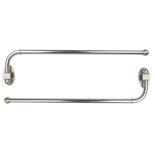 Urbanest Swing Arm Rods, 3/4", 24"38", Brushed Steel, Set of 2