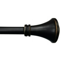 Urbanest Trumpet Curtain Rod, Black, 28"-48"