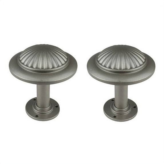 Urbanest Medallion Curtain Holdback – Elegant Drapery Tieback, Farmhouse Drapery Hardware for Stylish Window Treatments, 2 Pieces, Antique Silver/Pewter