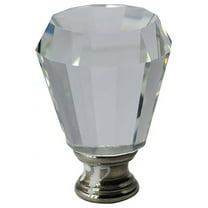 Urbanest Urbanest Crystal Anne Lamp Finial, Brushed Steel, 2"
