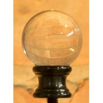 Urbanest Urbanest Crystal Ball Lamp Finial, 1-5/8", Matte Black Base