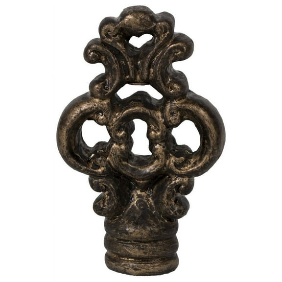 Urbanest Urbanest Key Lamp Finial, 2 3/8", Bronze With Gold Highlight